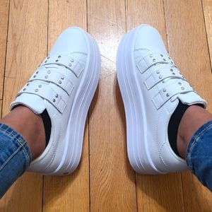 White platform shoes